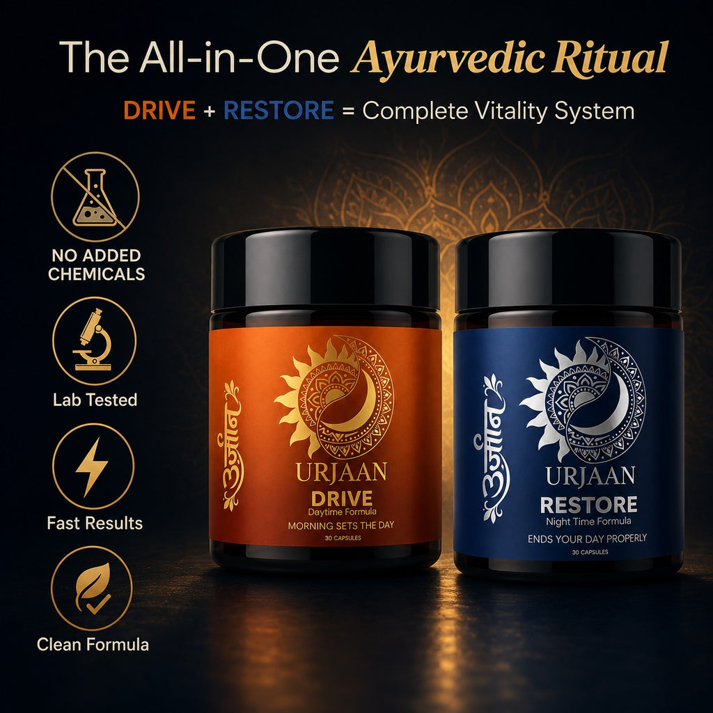 Urjaan DRIVE + RESTORE — The AM-PM Vitality Bundle